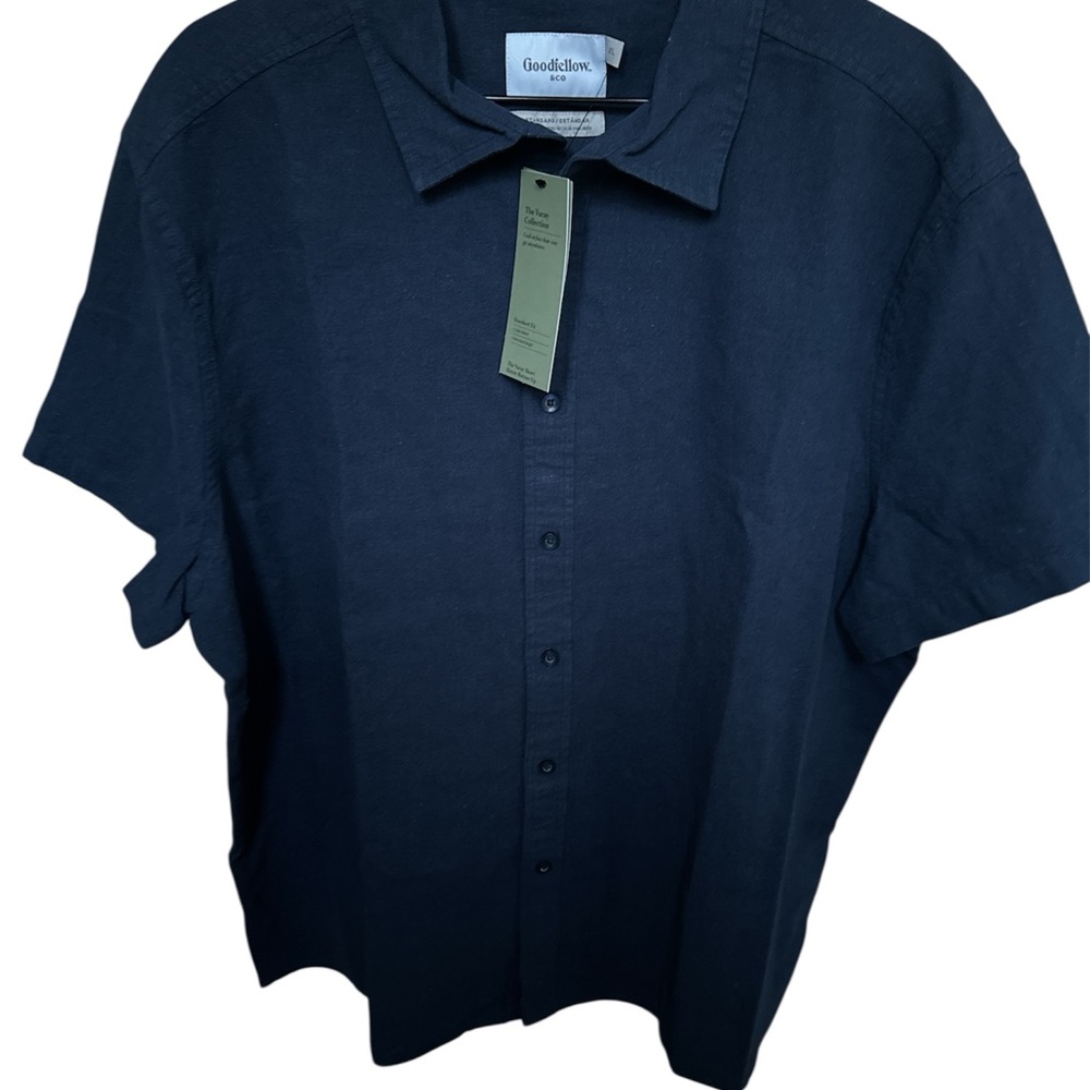 Goodfellow & Co Men's Dark Blue Casual Shirt